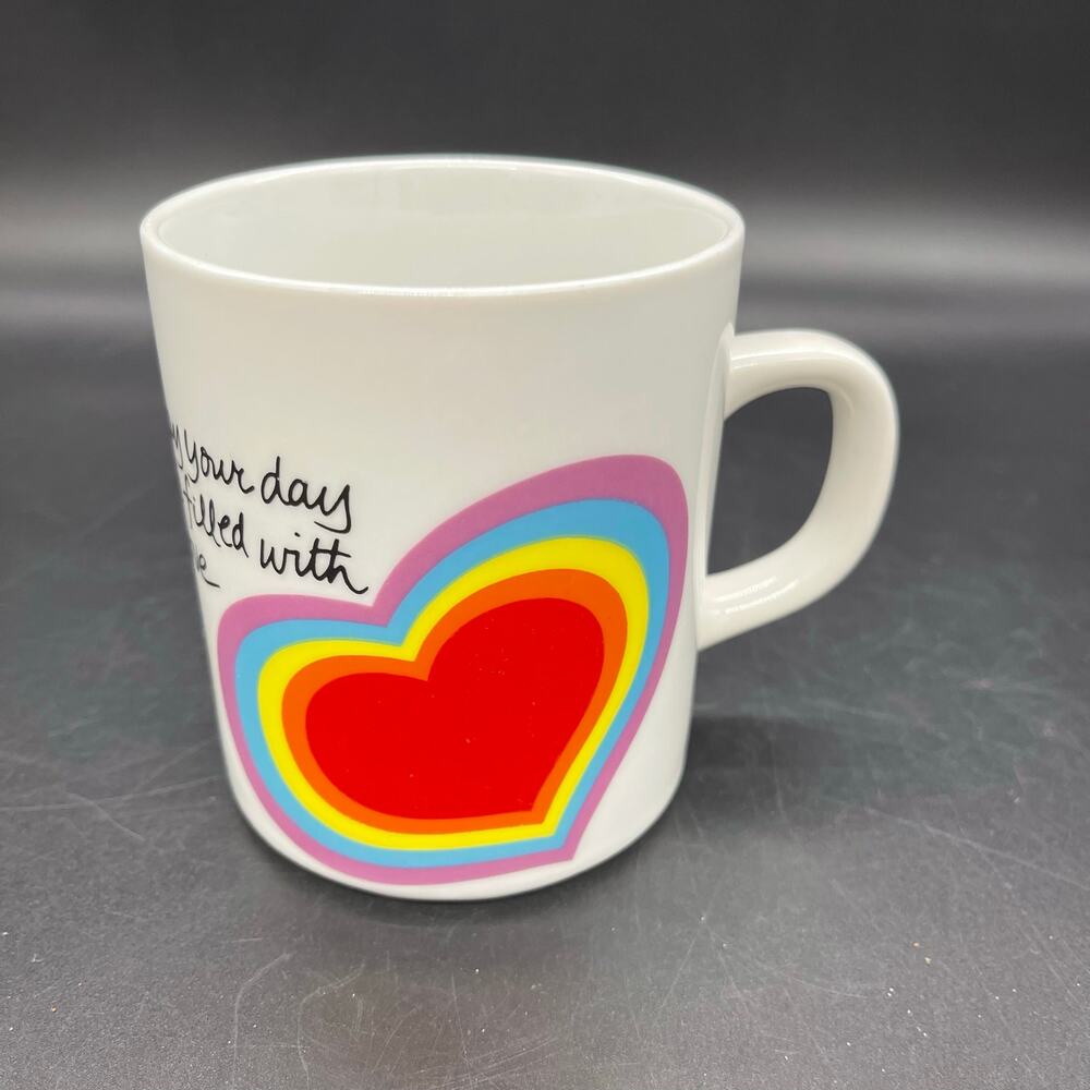 Vintage 1983 Avon The Love Mug Easter 1983 Heart Rainbow Coffee Mug